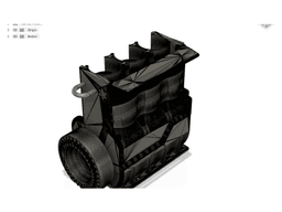 Print in Place Engine Benchmark - The Bengine Key-Chain 3d model