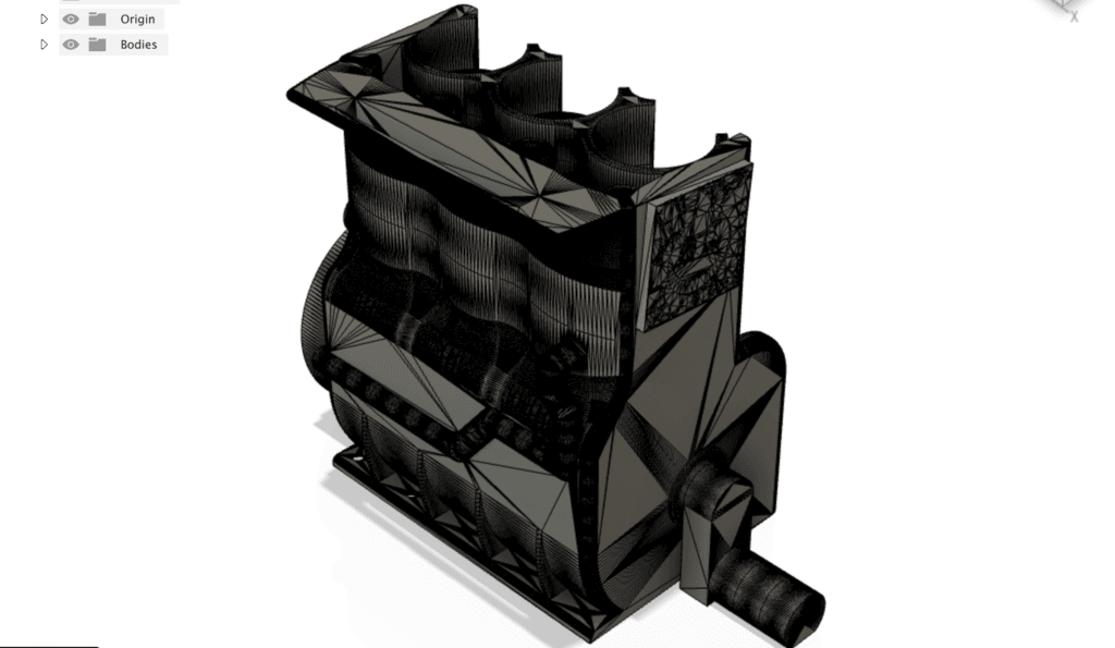 Print in Place Engine Benchmark - The Bengine Key-Chain 3d model
