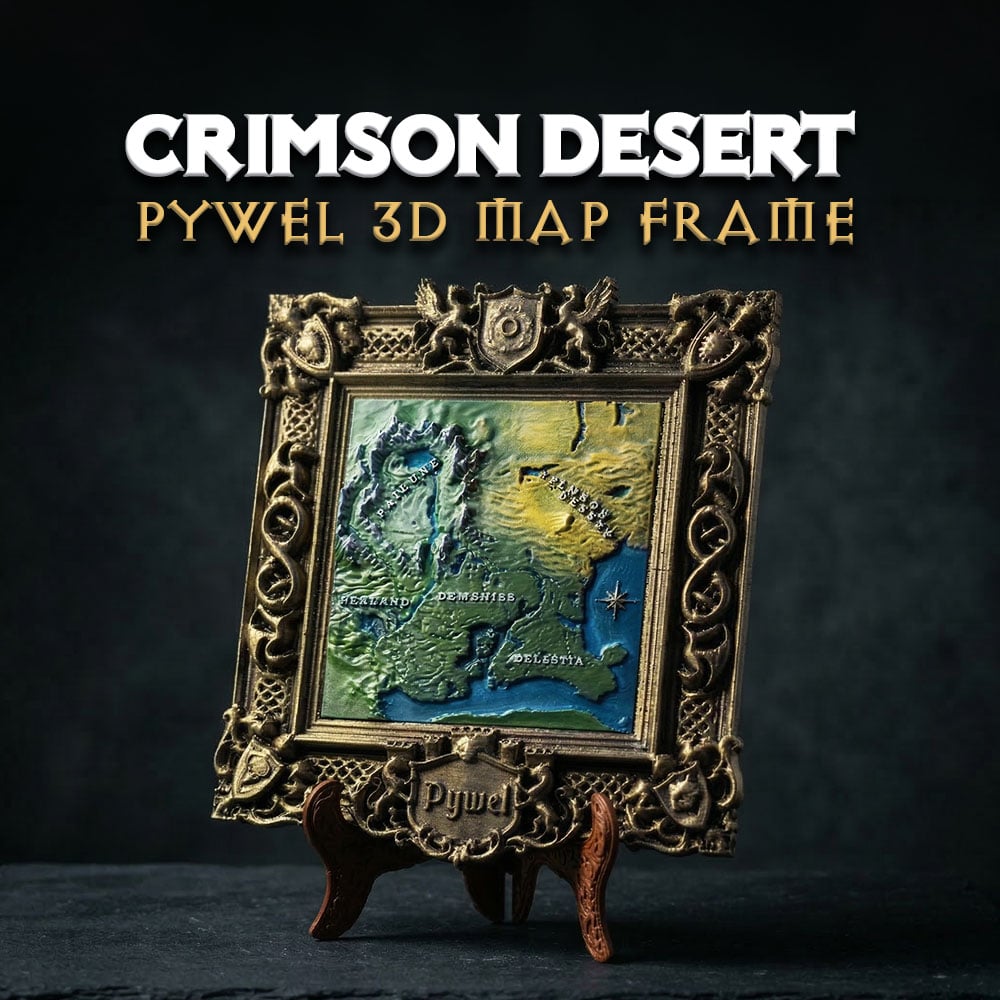 Crimson Desert 3D Relief Map of Pywel 3d model