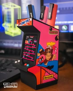 ARCADE MACHINE - RETRO GAMES (PEN HOLDER) 3d model