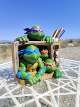 Teenage Mutant Ninja Pen Holder β Retro TV Style 3d model