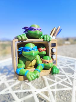 Teenage Mutant Ninja Pen Holder β Retro TV Style 3d model