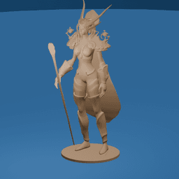 Female Emerald Dragonborn in Human Form v2.0 3d model
