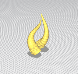 Fantasy Horns with Ornament Cosplay Set 3d model