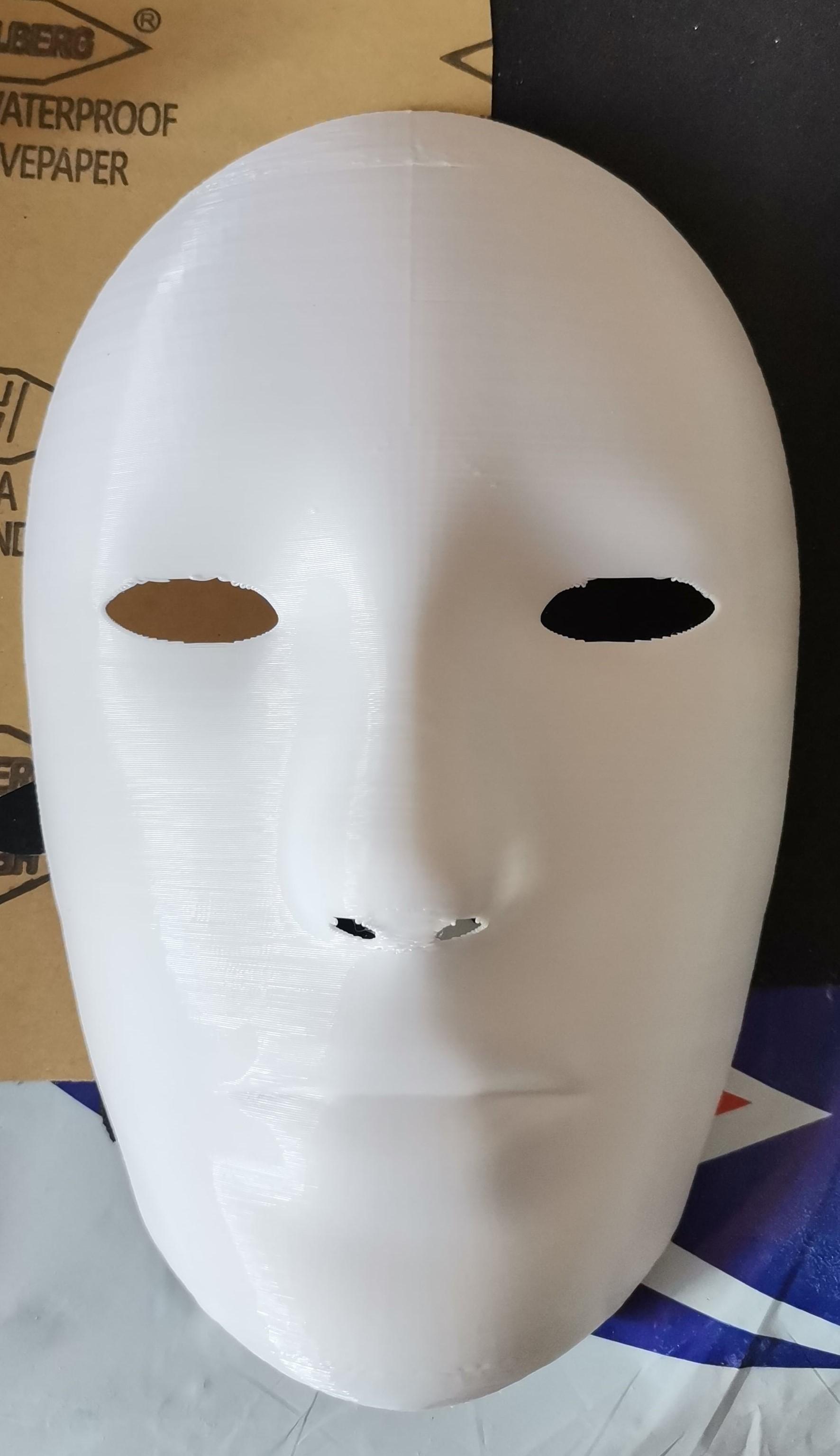 Face template for mask design 3d model
