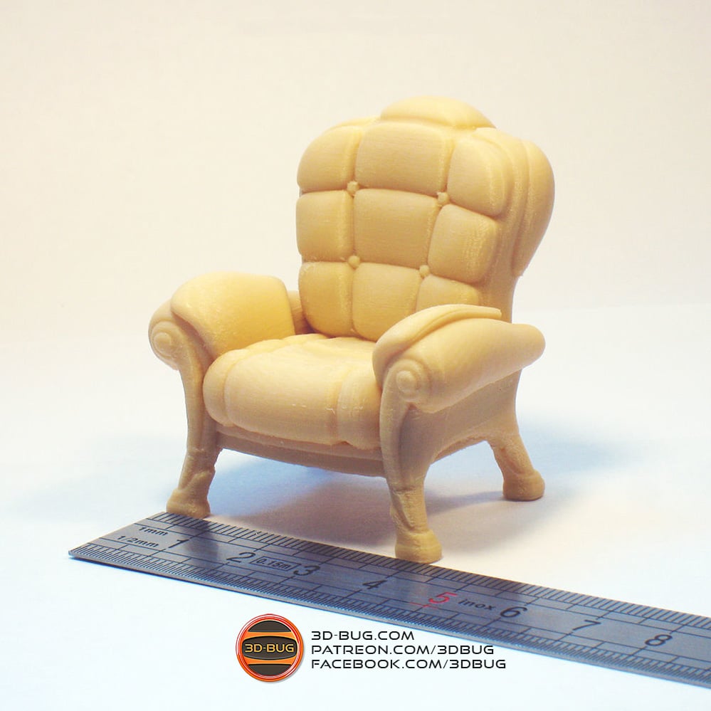 Armchair miniature 3d model