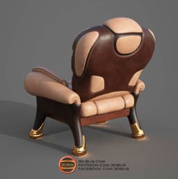 Armchair miniature 3d model