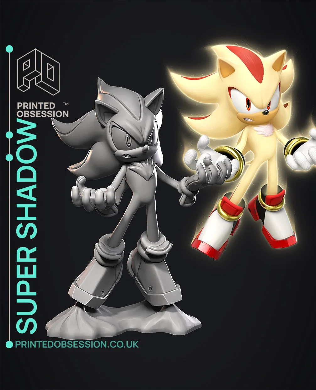 Super Shadow - Sonic - Fan Art 3d model