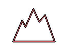 Mountains Cookie Cutter STL File - 4 inches 3d model