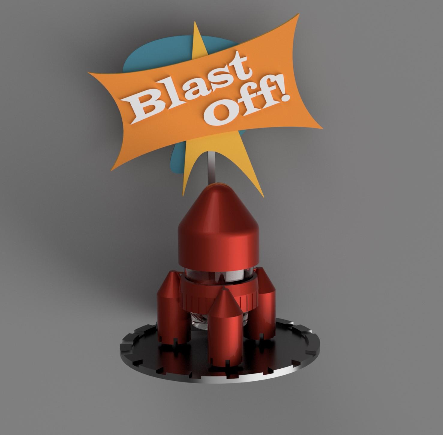 Blast Off! - Rocket Shot Glass - 4th Of July - Summer - Bar Décor 3d model