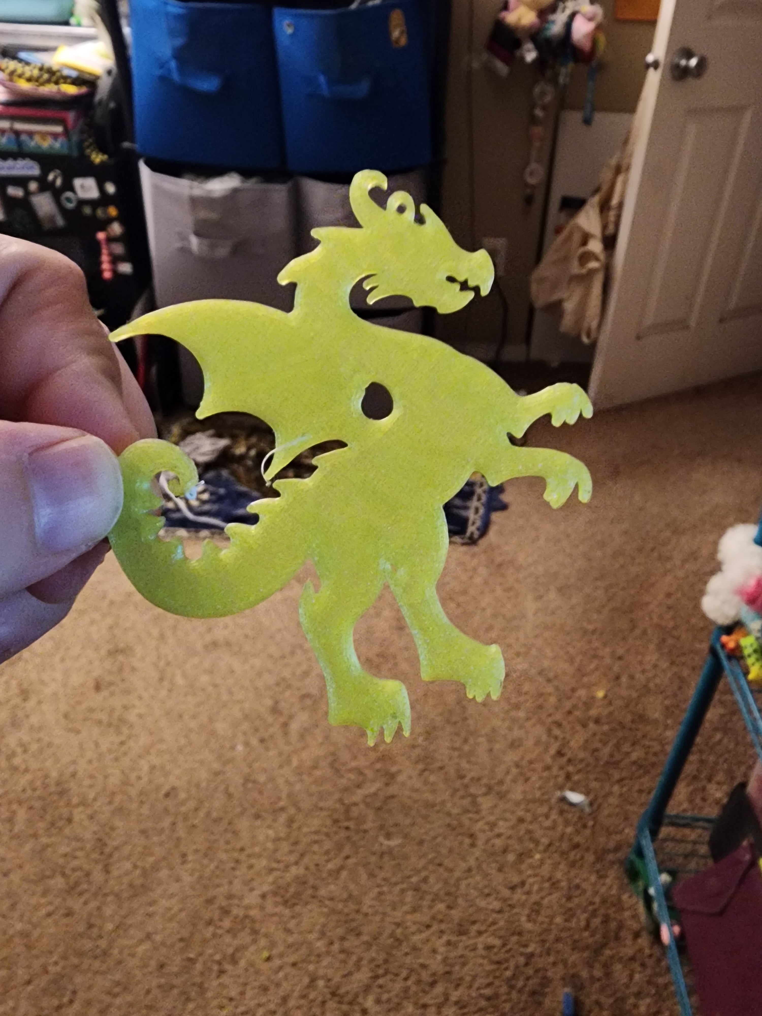 X-Ray dragon keychain 3d model