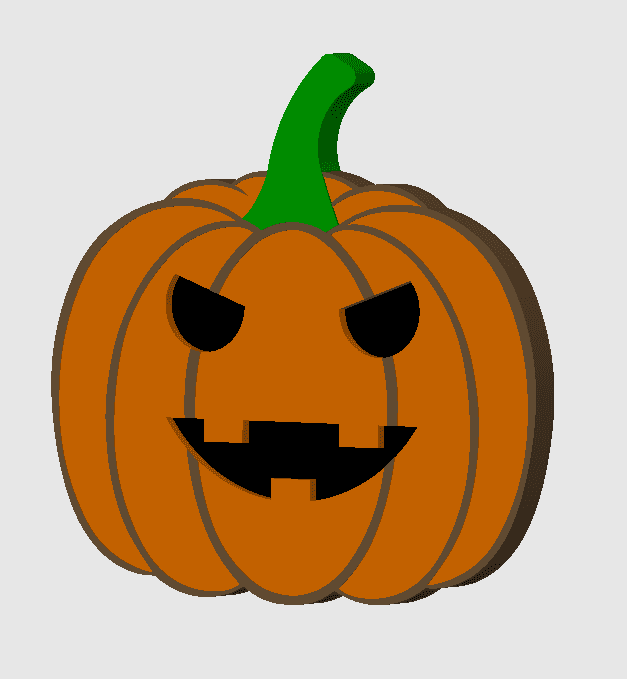 angry block pumpkin coaster/decoration - print in place 3d model