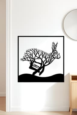 Rabbit Wall Art, Wall Decor, Home Decor 3d model