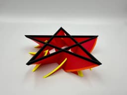 Flaming Pentagram Flower 3d model