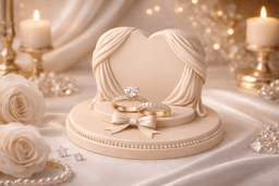 Ring Display Stand - Elegant wedding ring display 3d model
