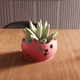 Cat Succulent Planter Flower Pot 3d model
