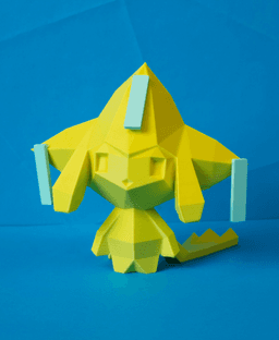 Jirachi Low Poly Pokemon 3d model