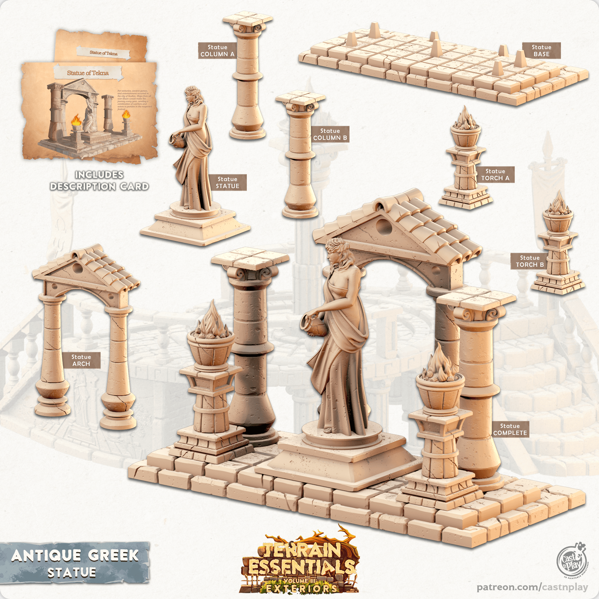 Antique Greek City (Pre-Supported) 3d model