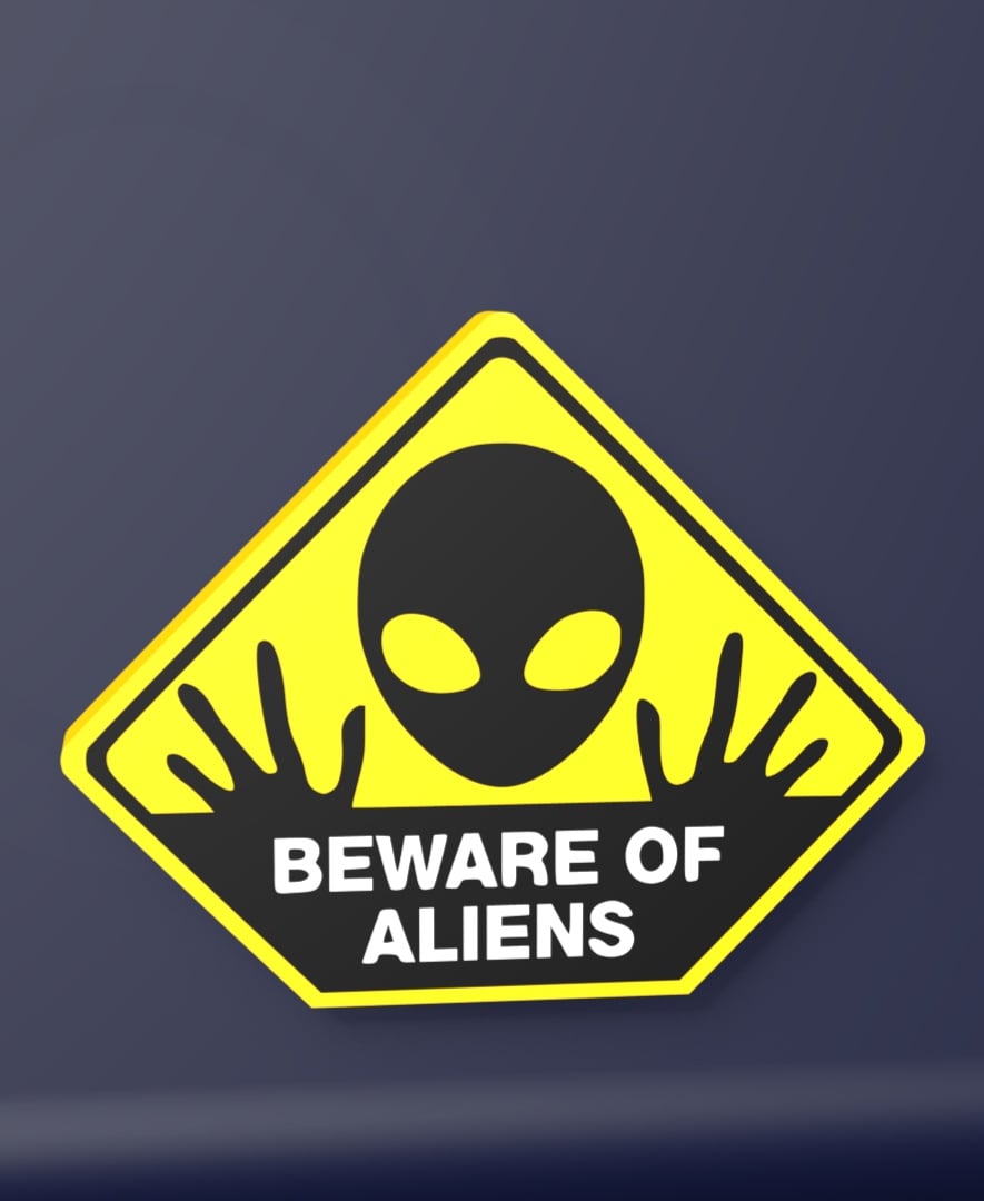 Beware of Aliens - LED Strip compatible 3d model