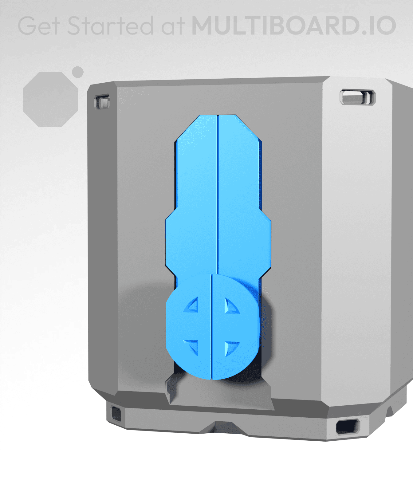 O Fix Point - 1 LU Bin Fit - OO Fold-In Locked Lite Rail (1 MU Rail) 3d model