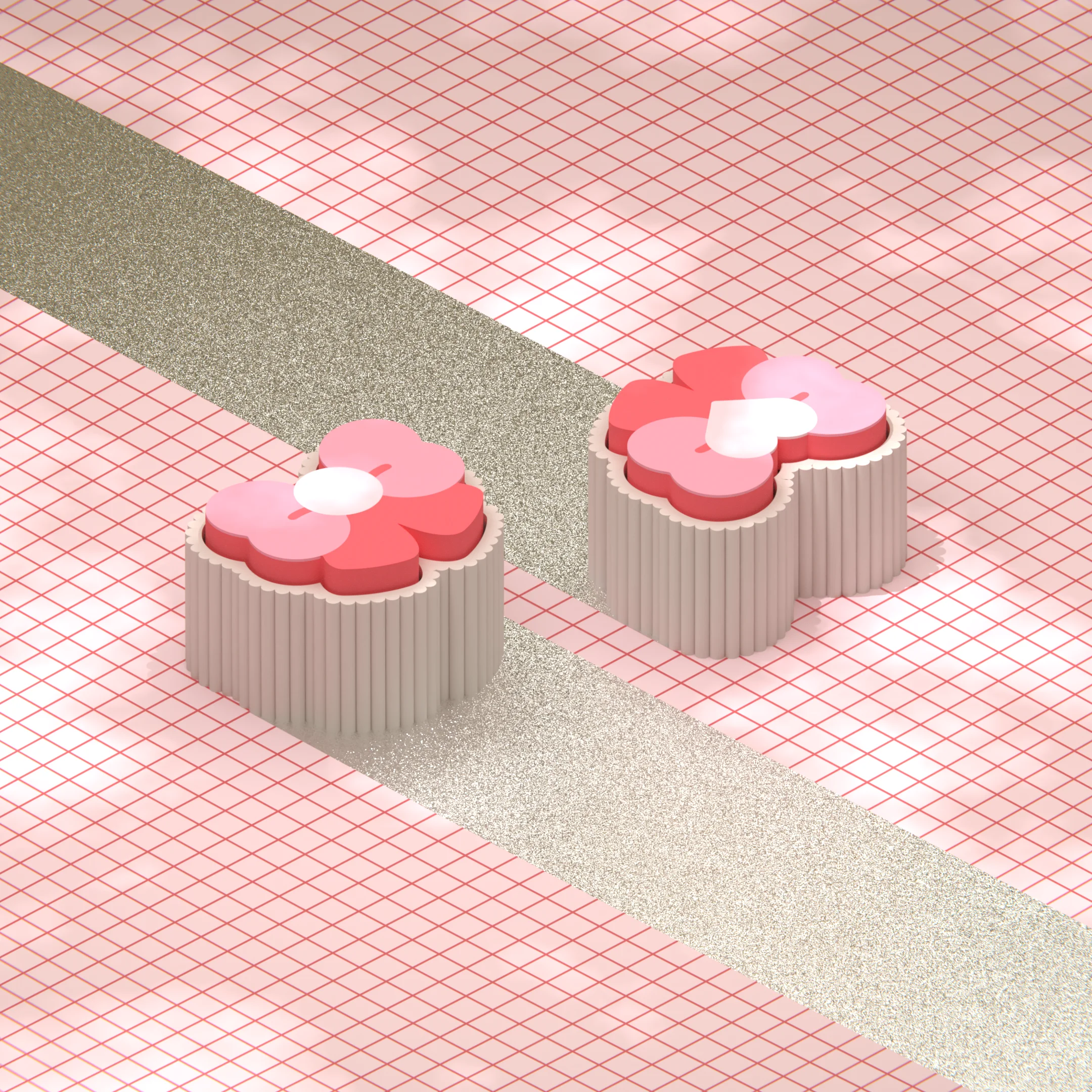 Cute Clicker Ribbon Collection | No AMS | Print-in-place | Support-free 3d model
