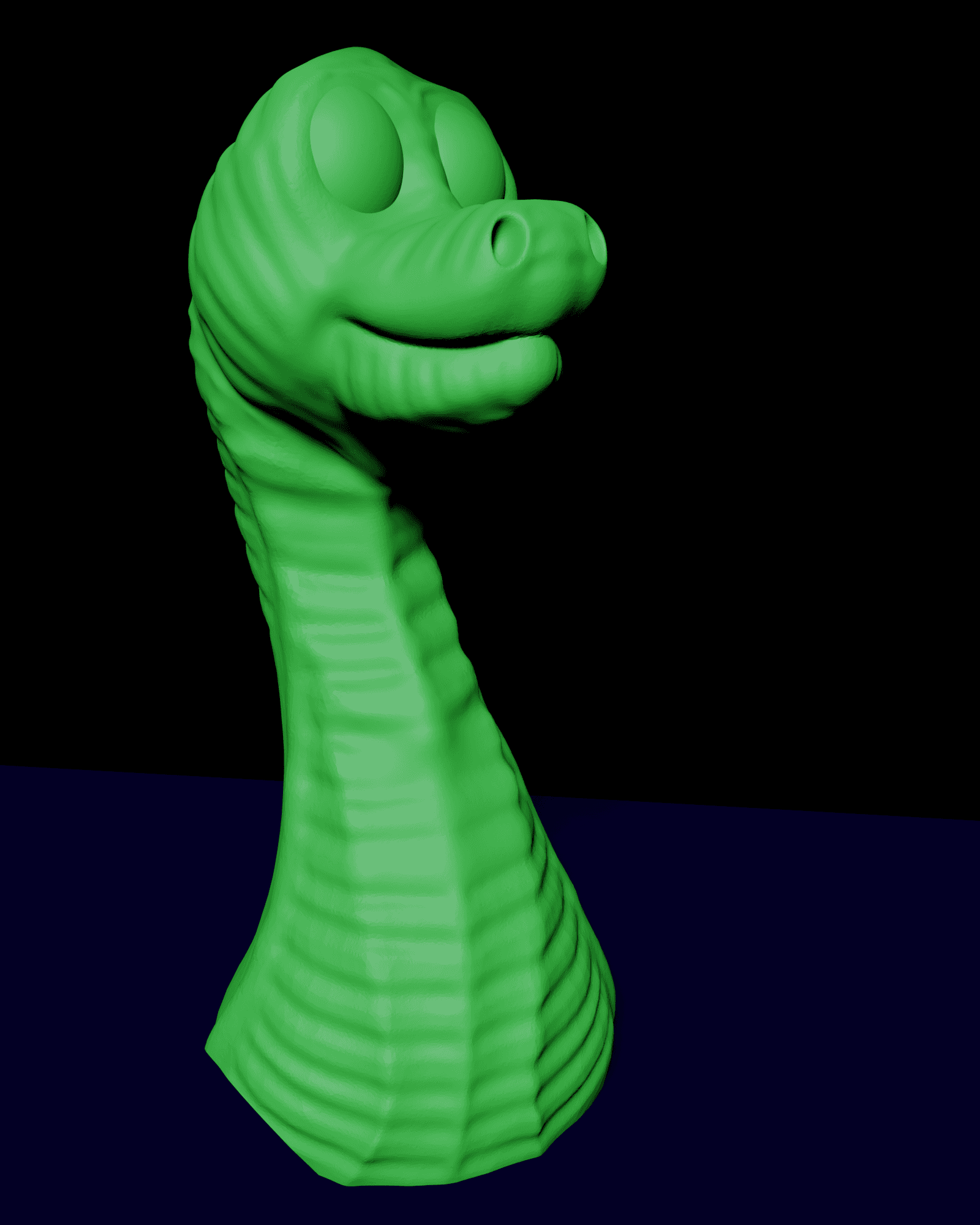 Friendly Dino - Brontosaurus Bust - Support Free 3d model