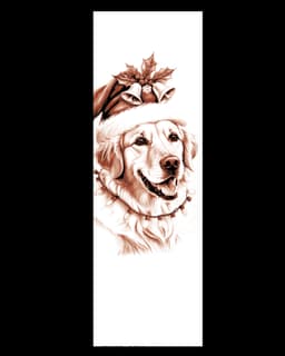 Merry Christmas set of bookmarks - Golden Retriever Style 3d model