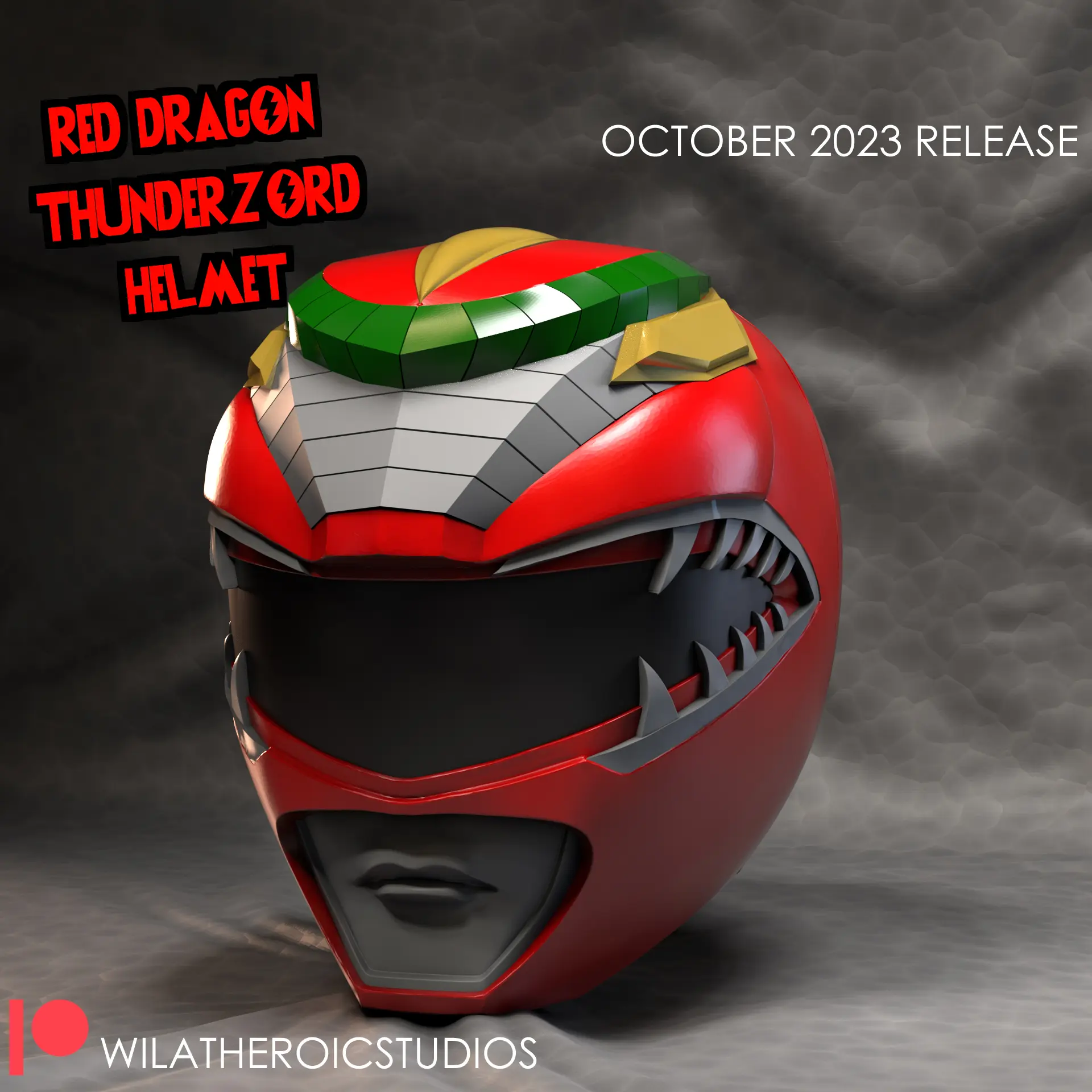 Red Dragon Thunderzord Helmet 3d model