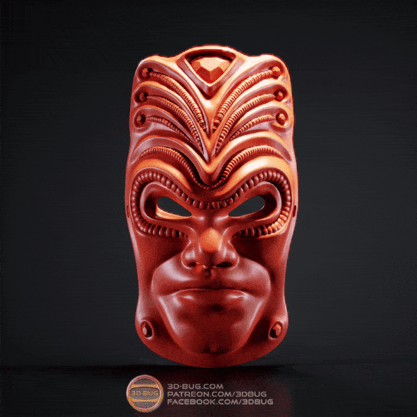 Decorative wall mask 3d model