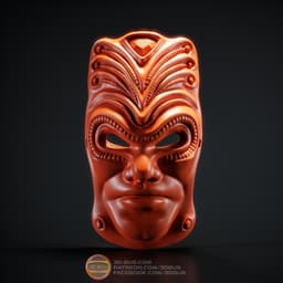 Decorative wall mask 3d model