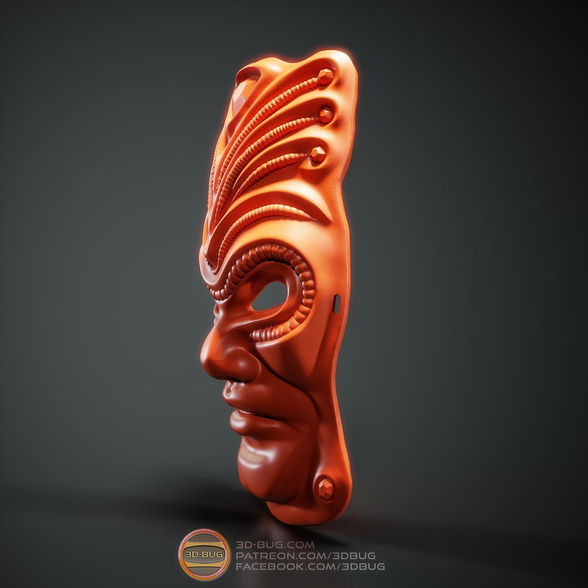 Decorative wall mask 3d model