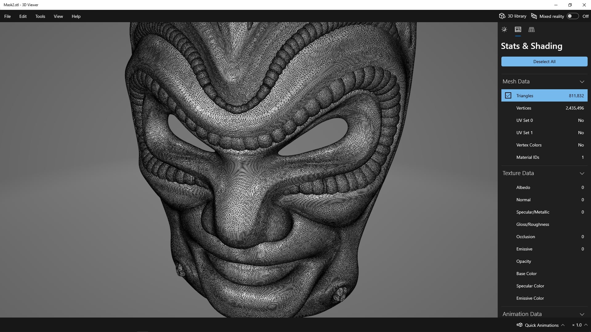 Decorative wall mask 3d model
