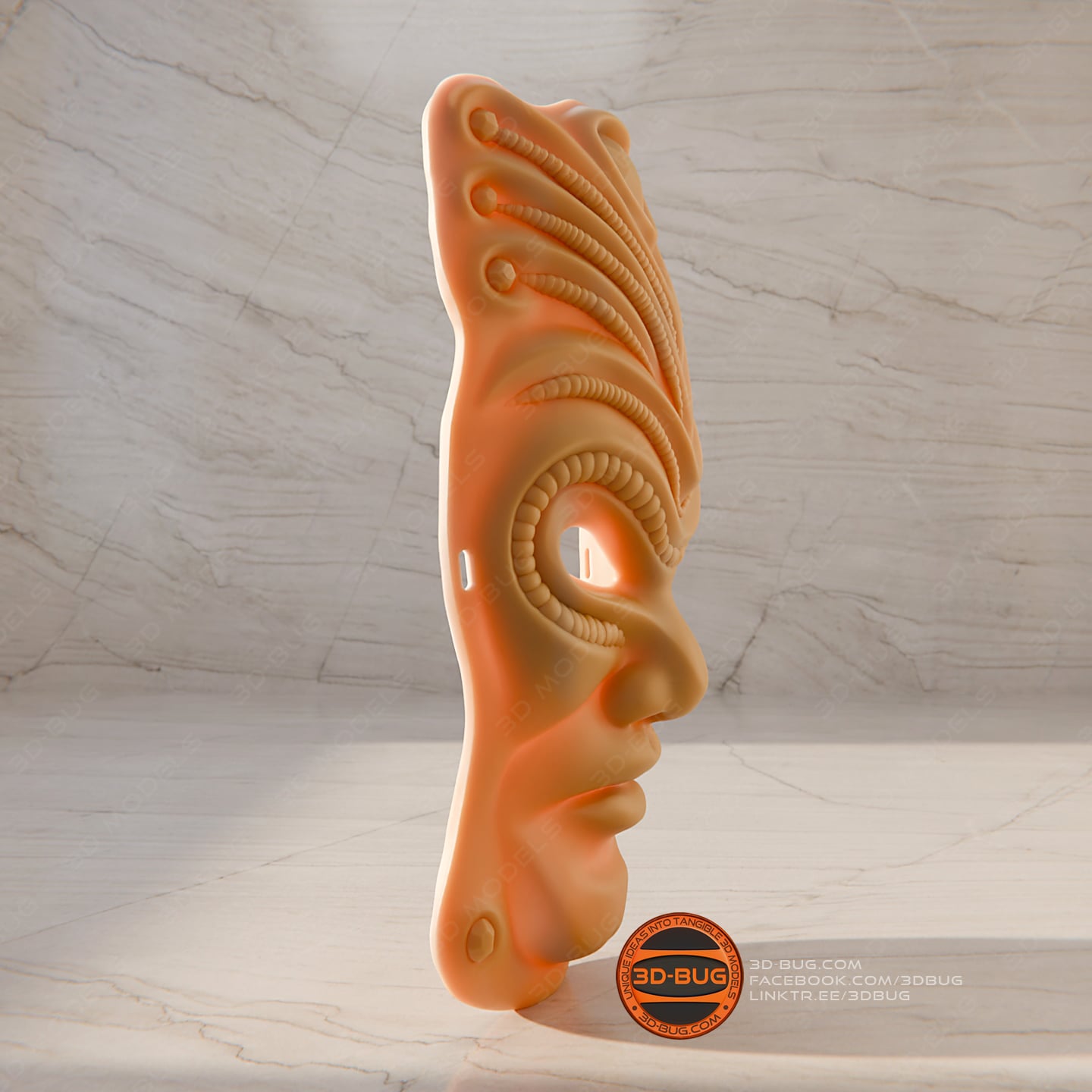 Decorative wall mask 3d model