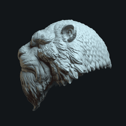 Tiger v3 Action_figure_head 3d model