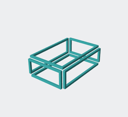 Endless profile - hex cube and table 3d model