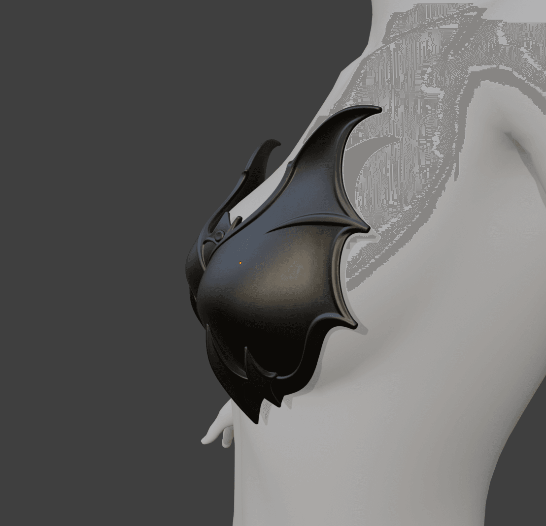 Batwing Armor Cups 3d model