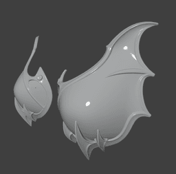 Batwing Armor Cups 3d model