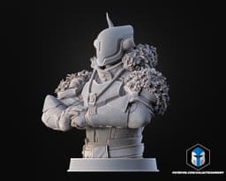 Destiny Lord Shaxx Figurines - Bust Pose 2 - 3D Print Files 3d model