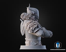 Destiny Lord Shaxx Figurines - Bust Pose 2 - 3D Print Files 3d model