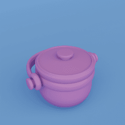 2X Cute cauldron 3d model