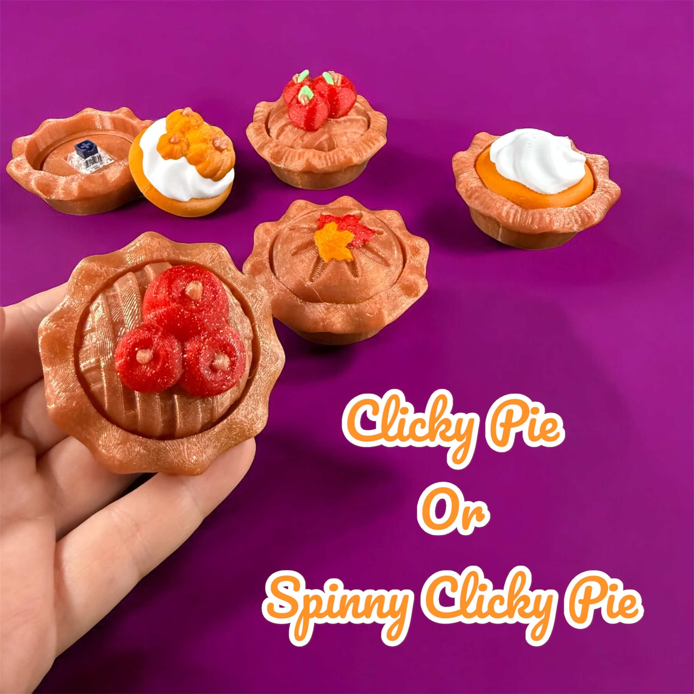 Pie Clicker Fidgets and Pie Magnets 3d model