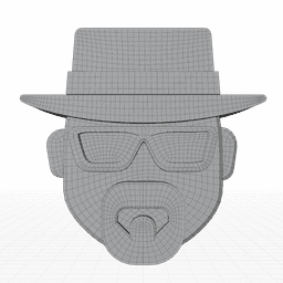 Heisenberg Logo Flat Facec 3d model