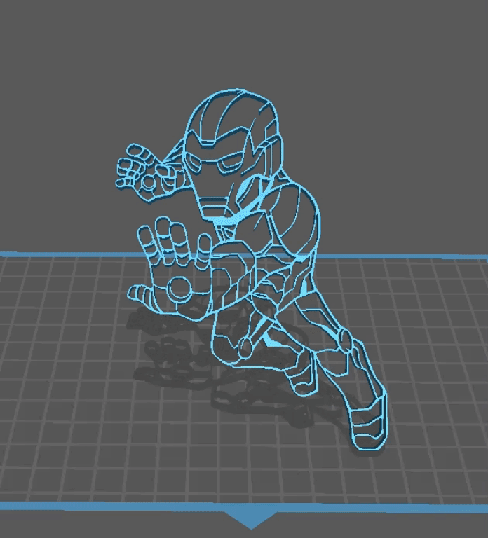 Silhouette Iron Man - Marvel 3d model
