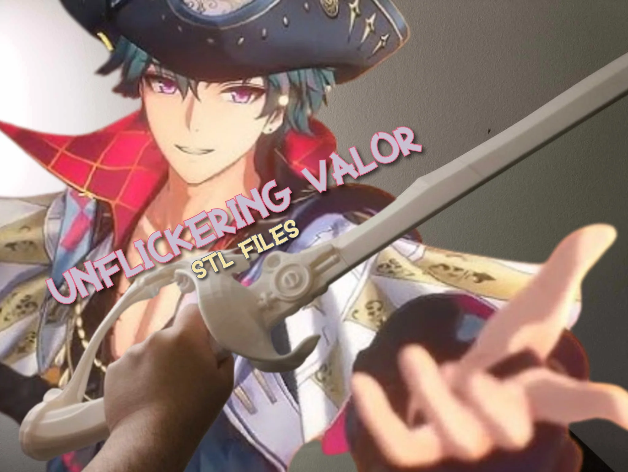 STL Files | Wuthering Waves ( WUWA) Unflickering Valor sword - Brant weapon for cosplay / prop weapo 3d model
