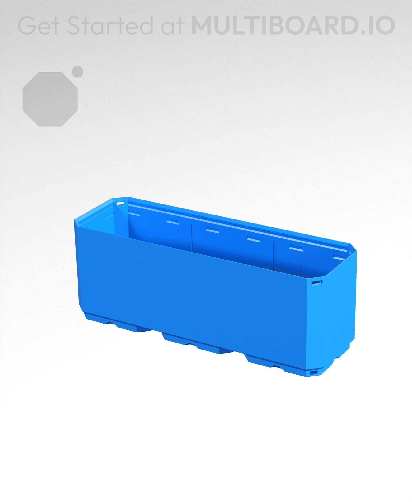 3x1x1 CU - Simple Walls - Multibin Shell 3d model