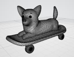 Corgi en patineta 3d model