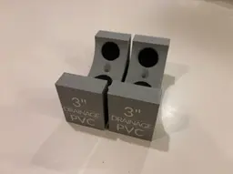 Pipe Jig for 3, 4, or 6 Inch PVC DRAINAGE Pipes 3d model