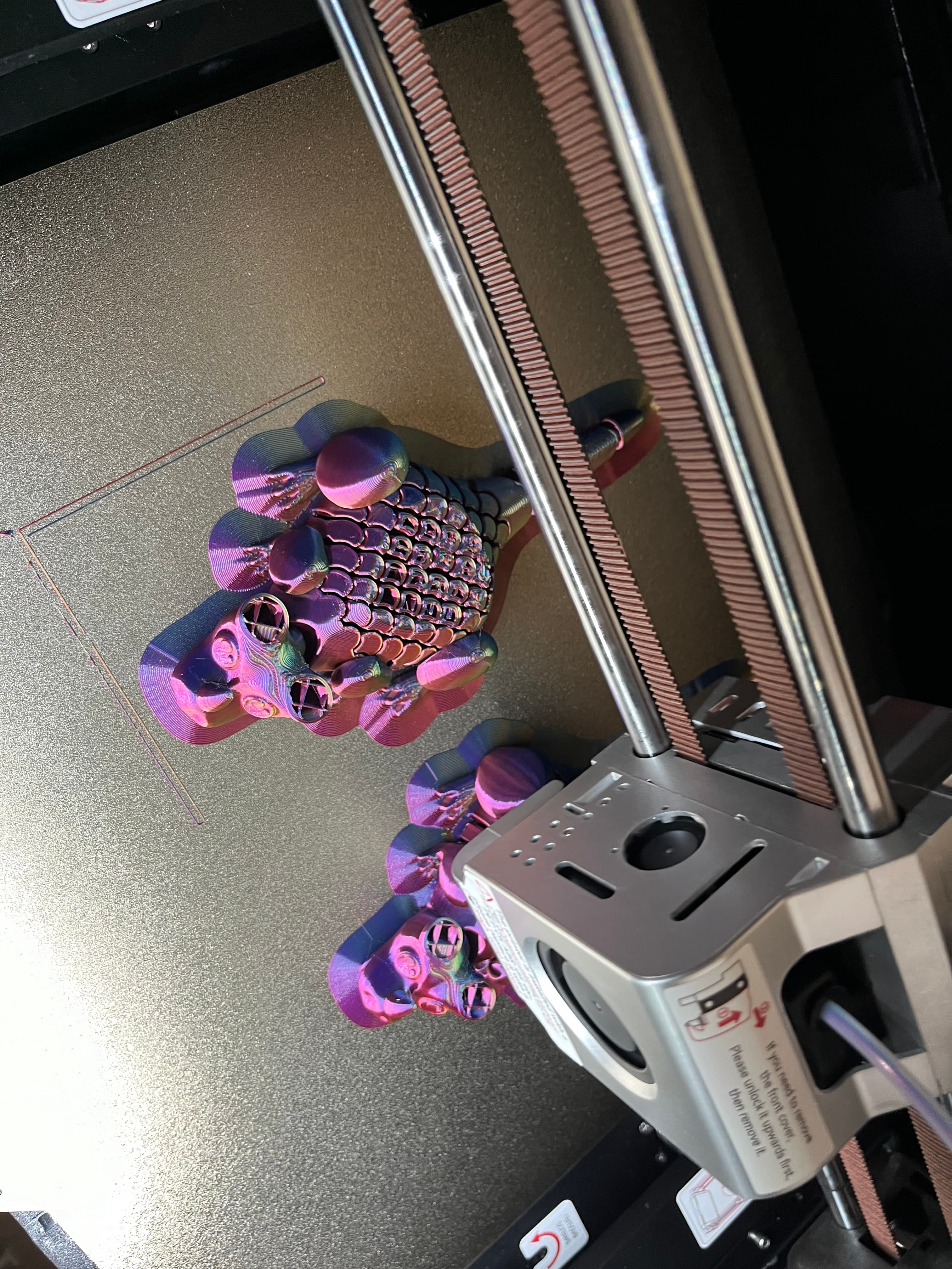 What a great file. The articulation is fantastic, and everyone loves playing with it. It printed easily for me in PLA with just some brim.