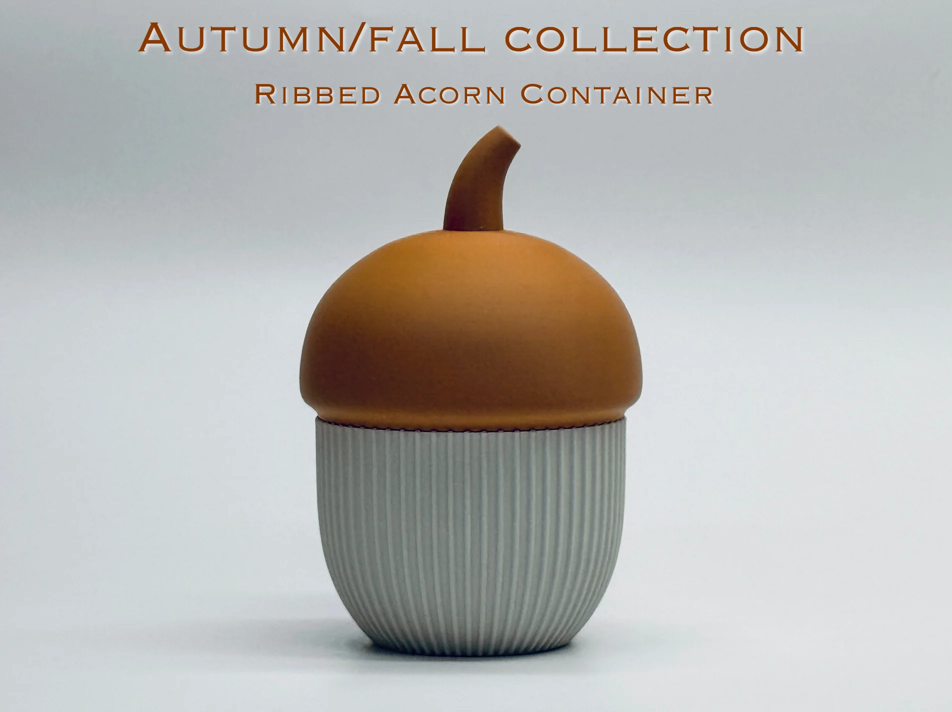 Ribbed Acorn Container 3d model