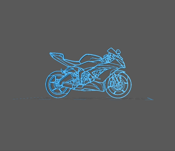 Kawasaki - Ninja XR 6 Wall Art 3d model